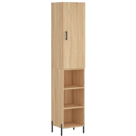 Highboard Sonoma Oak 34.5x34x180 cm Engineered Wood vidaXL