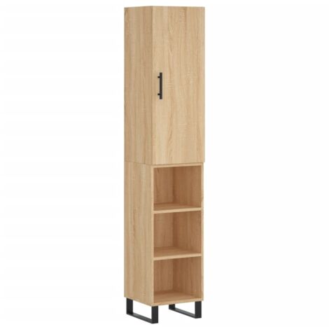 Highboard Sonoma Oak 34.5x34x180 cm Engineered Wood vidaXL