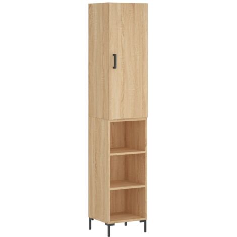 Highboard Sonoma Oak 34.5x34x180 cm Engineered Wood vidaXL