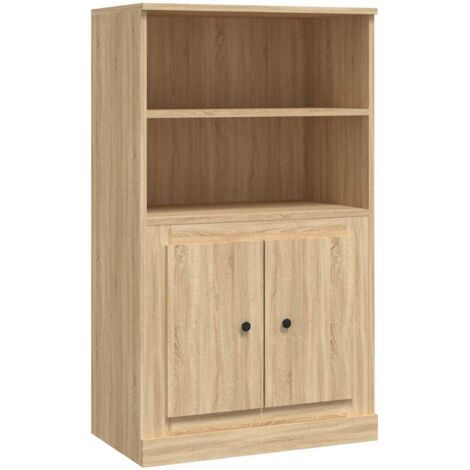 Highboard Sonoma Oak 60x35.5x103.5 cm Engineered Wood vidaXL