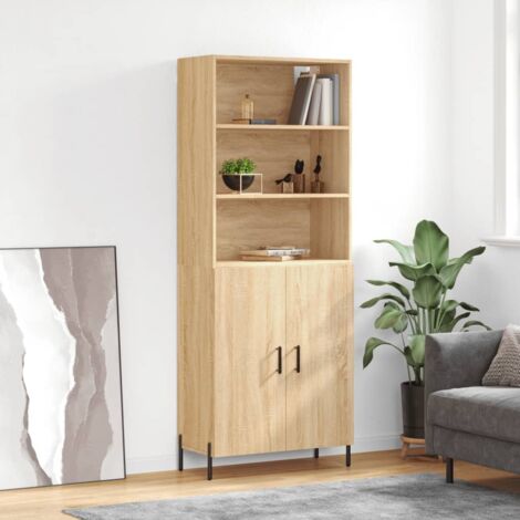 Highboard Sonoma Oak 69.5x34x180 cm Engineered Wood vidaXL