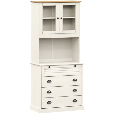Highboard VIGO White 80x40x176 cm Solid Wood Pine vidaXL