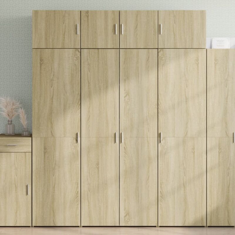 Highboard Sonoma-eiche 80x42, 5x185 Cm Holzwerkstoff - Vidaxl