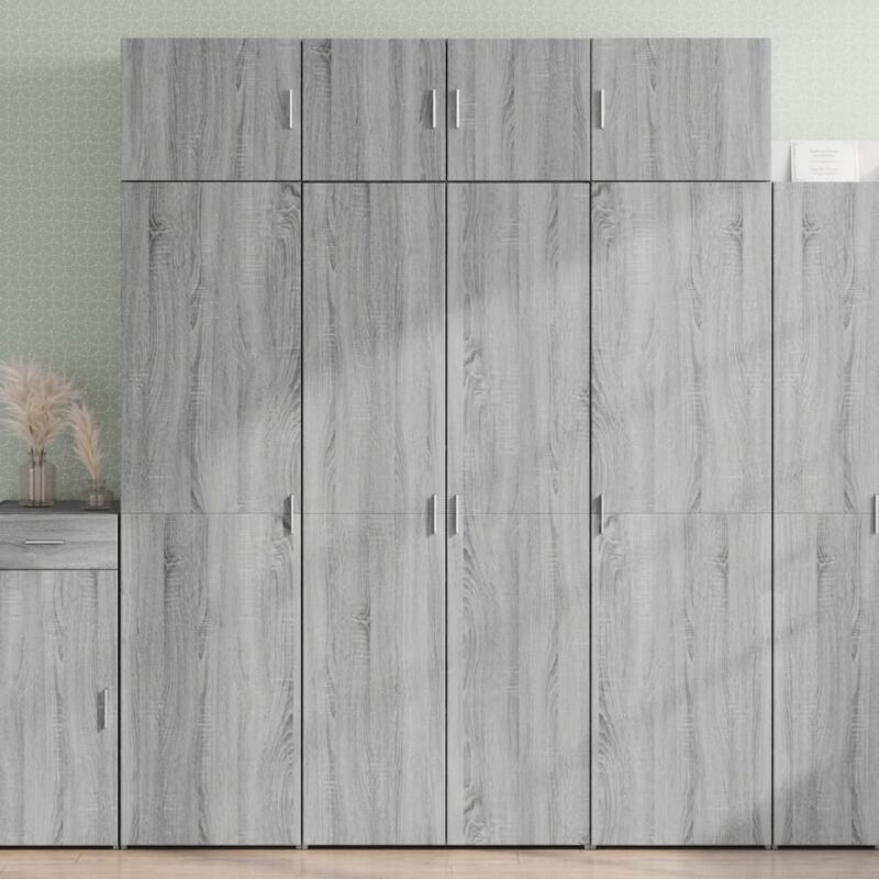 Highboard Grau Sonoma 80x42, 5x185 Cm Holzwerkstoff - Vidaxl