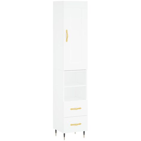Highboard Weiß 34,5x34x180 cm Holzwerkstoff vidaXL