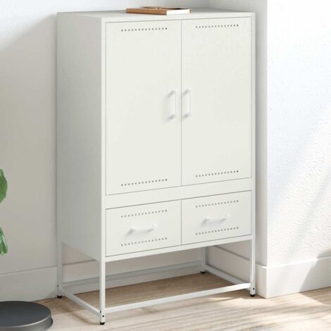 Highboard Weiß 68x39x111,5 cm Stahl vidaXL