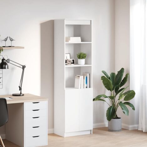 Highboard White 50x35x180 cm Engineered Wood vidaXL