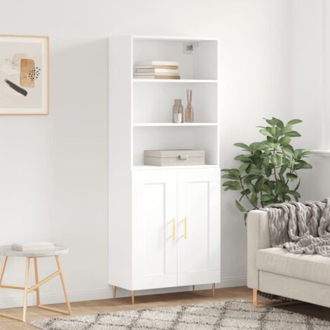 Highboard White 69.5x34x180 cm Engineered Wood vidaXL