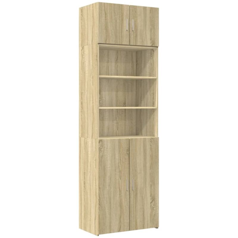 Storage Cabinet Sonoma Oak 70x42.5x225 Cm Engineered Wood Vidaxl