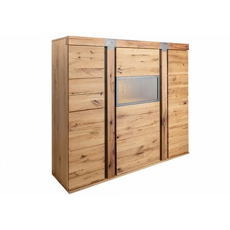 Highboard Wildeiche / Zerreiche 160x45x142 natur NEW AMSTERDAM 07