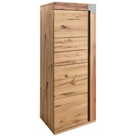 Highboard Wildeiche / Zerreiche 53x45x142 natur geölt NEW AMSTERDAM 06