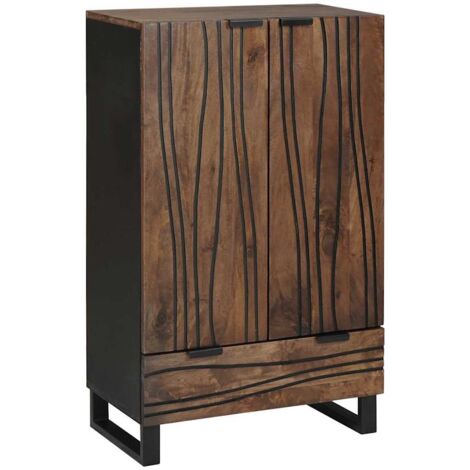 Highboard with Drawer Brown 60 x 33 x 100 cm Solid mango wood vidaXL