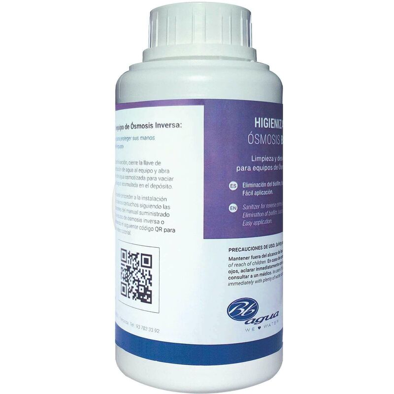 

Higienizador para equipos de Osmosis Inversa.