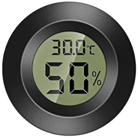 Higrómetro-termómetro de interior con sensor de temperatura de -0℃ a 50℃ (32℉ a 122℉) y humedad del 10 % RH al 99 % RH para el hogar, invernadero, sótano y mascotas.