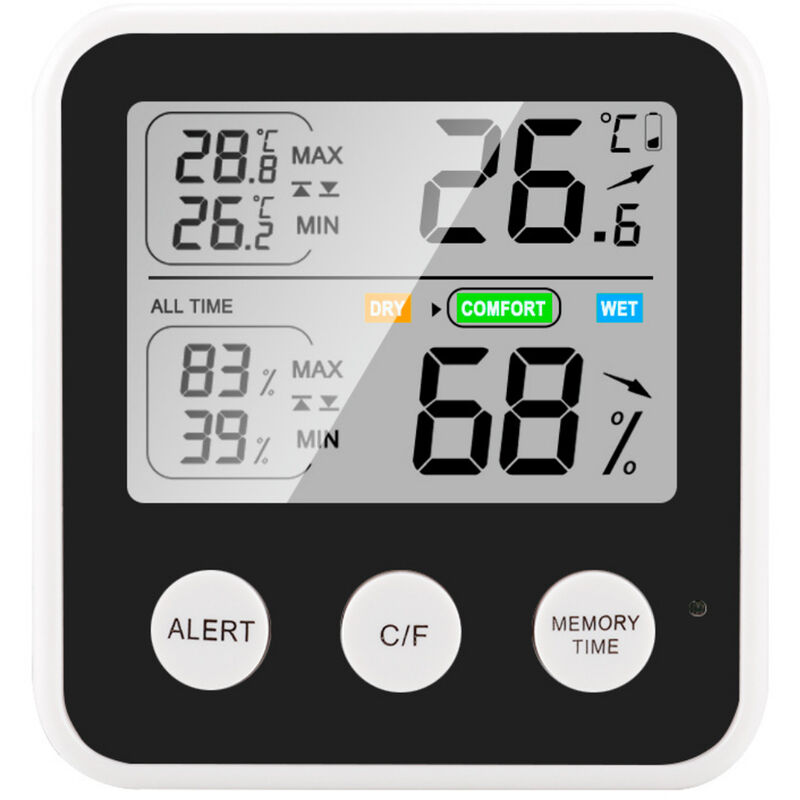 

Higrometro Termometro Magnetico de Alta Precision KKmoon, Termohigrometro Digital,Negro