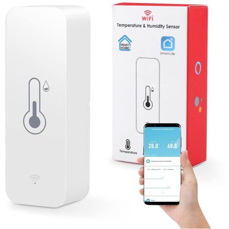 Higrómetros WiFi Jalleria para interiores y exteriores, termómetro higrómetro con control de temperatura mediante la aplicación Tuya Smart Life.