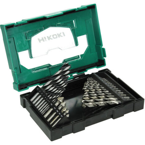 Hikoki 40030031 - Juego de taladro y avellanado HSS de 29 piezas (CAJA III)