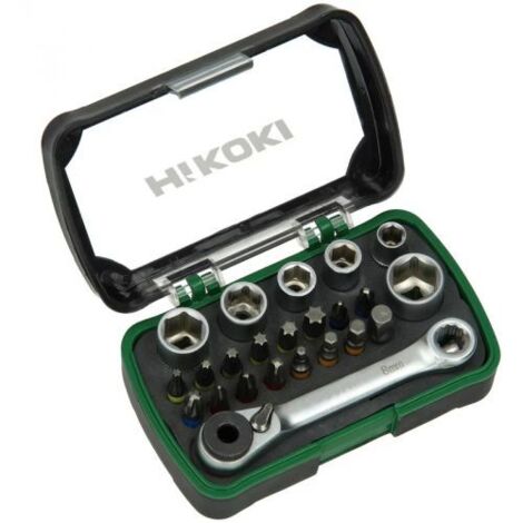 Hikoki 750362 Set Inserti Bussole Assortiti Cricchetto 1/4'' 24 Pezzi