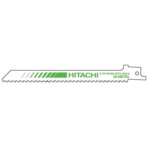 HIKOKI 752026 - Hojas sierra sable RD32B para madera con clavos 150x128.5x12 mm Bimetálica 6 TPI Env. 5 Uds.