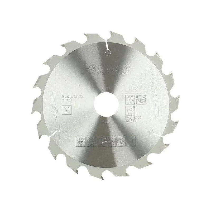 Byron - Lame de scie circulaire pour bois hikoki 752431 185x30x1,6mm 18 dents