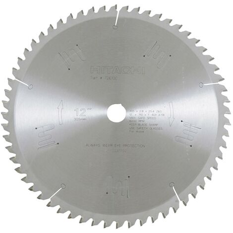 HIKOKI 752488 - Disco para sierra circular e ingletadora 305x2.8x1.8 mm eje 30 mm 60 dientes para madera