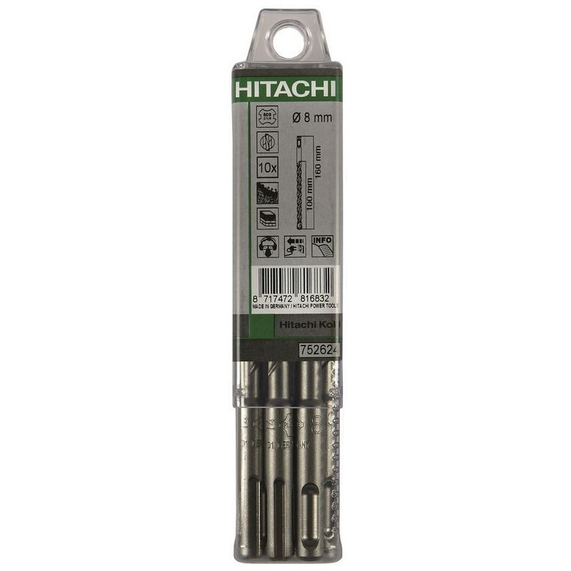 

HIKOKI 752952 - Multipack 25 brocas SDS-Plus 4 cortes Profesional 7x110 mm largo util 50