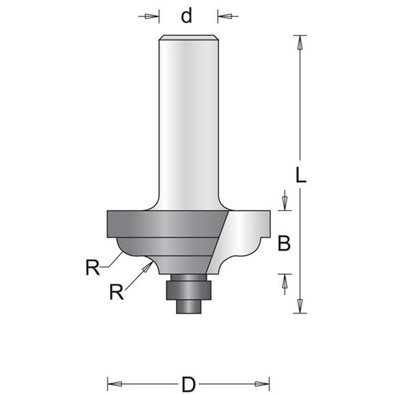 

HIKOKI 754114 - Fresa HM para perfilar eje 8 mm diámetro 34.9 mm profundidad 13.5 mm largo 52 mm radio 4.8 mm