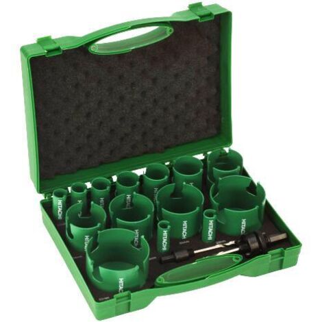 Hikoki – Coffret de 15 scies cloche Ø19 à 76mm – Pour perçage précis dans divers matériaux – Adapté pour bois dur et béton armé