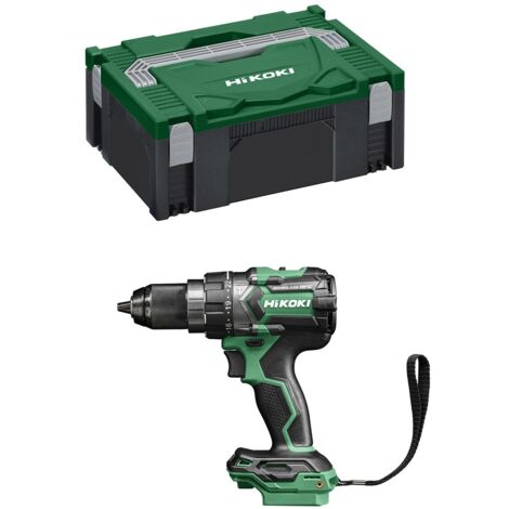 HIKOKI Akku Schlagbohrschrauber DV18DCW2Z, 13mm Metall-Schnellspannbohrfutter (18V, Max. Festdrehmoment hart: 140 Nm, Brushless, Zubehör: 1 Zusatzhandgriff, 1 HSCII Koffer, ohne Akku und Ladegerät)