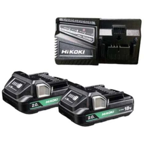 HiKOKI Booster Pack 2x Akku BSL1820M 18V 2,0 Ah + Ladegerät UC18YFSL UC18YFSLWFZ