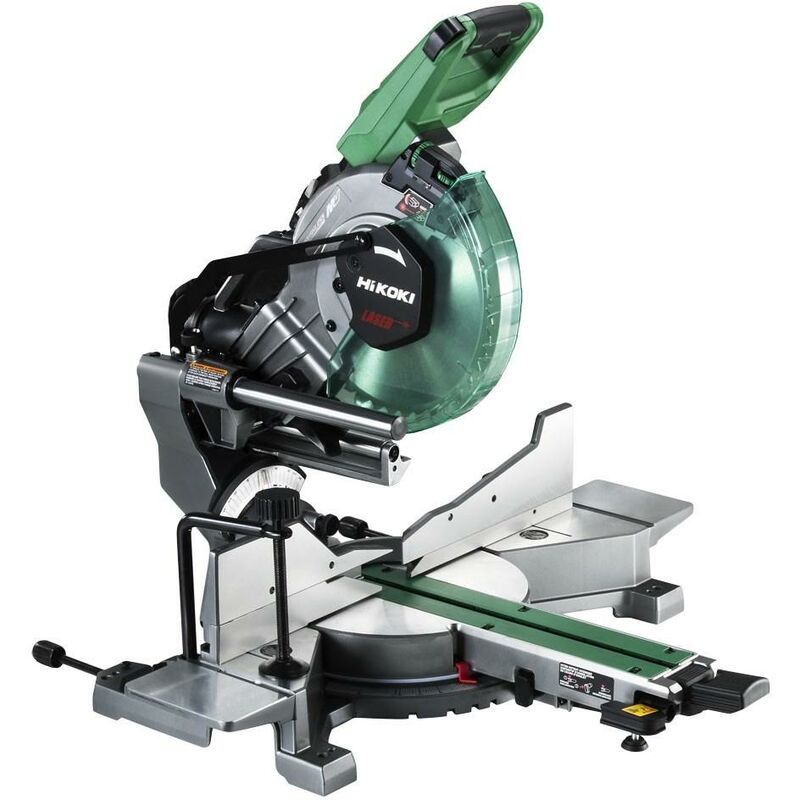 C3610DRA 36V MultiVolt Mitre Saw 254mm 2x8/4ah Li-ion Batteries - Hikoki