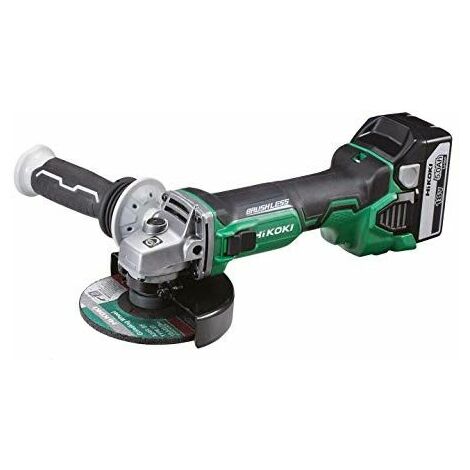 HIKOKI G18DBBVLWQZ Meuleuse d'angle sans fil avec frein 18 V, 5.0 Ah, 2 accus - 1 charg...