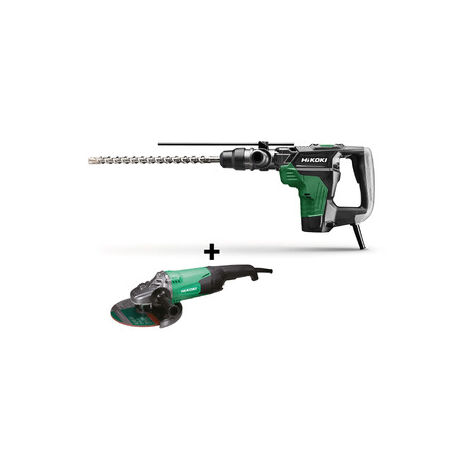 HIKOKI/HITACHI SET MARTELLO DH40MC + SMERIGLIATRICE G23ST