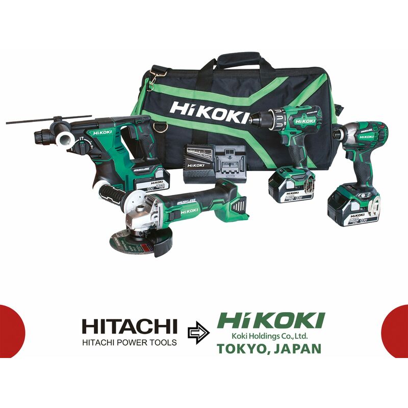 

Hikoki KC18DG4L Kit Combo Brushless 18V - 5.0Ah (DH18DBLW4 + DV18DBSLW3 + G18DBLW7 + WH18DBDL2W4)