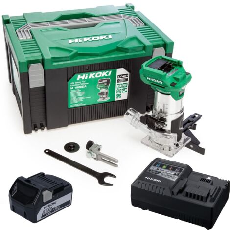 Hikoki M1808DAJPZ 1/4in Cordless Router Trimmer 18V 1 x 5.0Ah Li-ion Cased Kit
