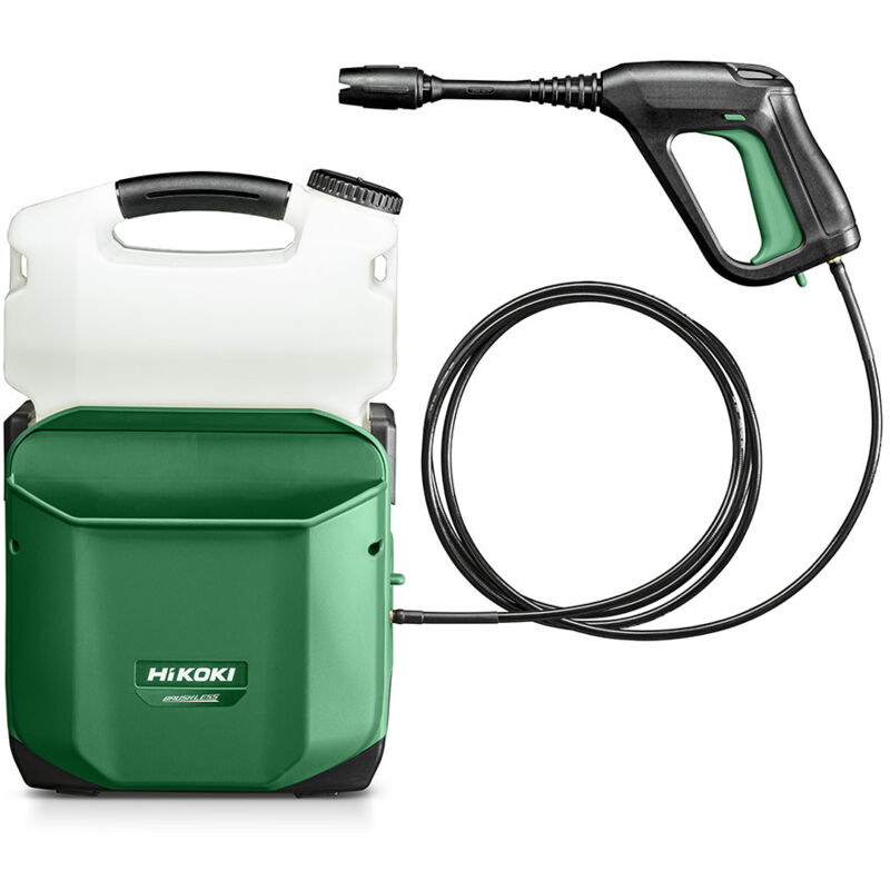 Nettoyeur/pulvérisateur hte pression 18V Brushless 0,520 bar 8 l Solo en carton Hikoki AW18DBLW4Z