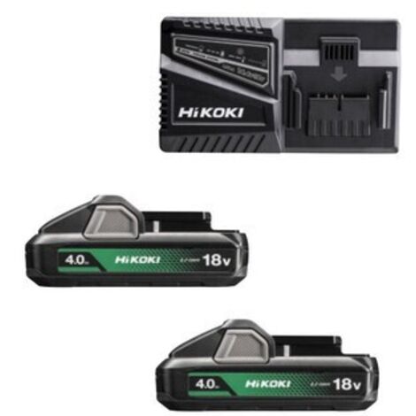 HIKOKI PACK BATTERIA UC18YFSLWEZ 18V 2X4AH+CARIC