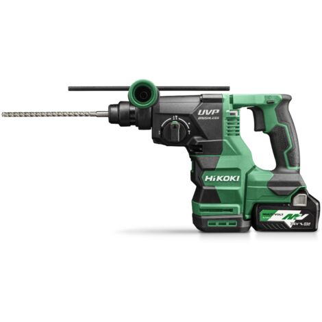 Hikoki – Perforateur burineur sans fil 36V 4Ah – Moteur Brushless – Énergie de frappe 3,2 J – Perçage béton jusqu’à 28 mm - DH3628DAWVZ