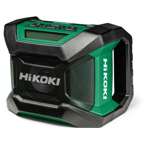 Hikoki – Radio de chantier bluetooth 18V – Alimentation secteur ou batterie glissière – Autonomie jusqu'à 30h – Affichage digital rétroéclairé - UR18DAW4Z
