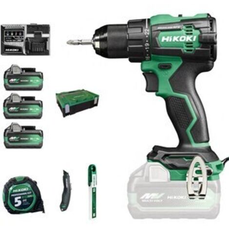 HIKOKI TRAPANO DV18DE 18V C/PERC BRUSH+3BATT+ACC