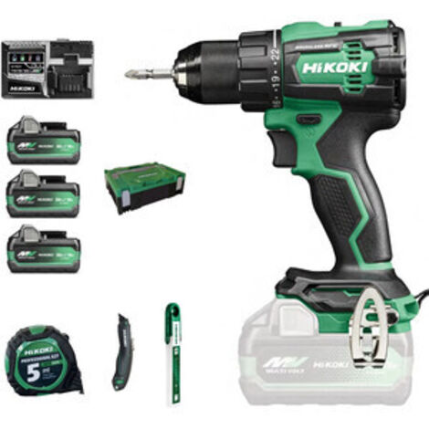 HIKOKI TRAPANO DV18DE 18V C/PERC BRUSH+3BATT+ACC