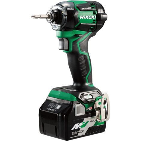 HiKOKI WH36DC 36V Multi Volt 215Nm Triple Hammer Impact Driver With 2x 2.5Ah/5.0Ah Batteries