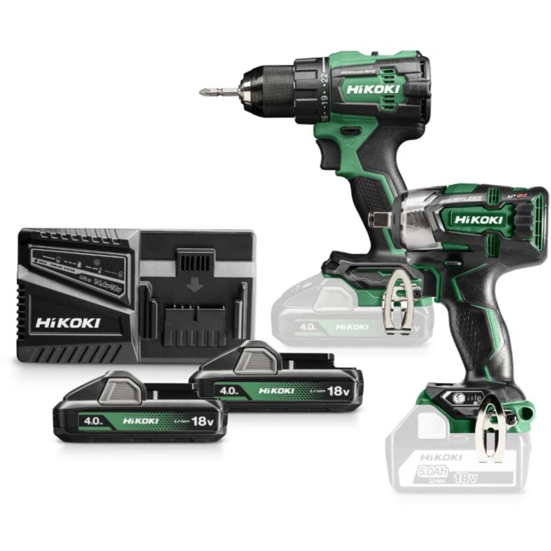 Hikoki zestaw 18v kc18dewfz (ds18dd + wh18dd) 2x4,0ah hitsystem
