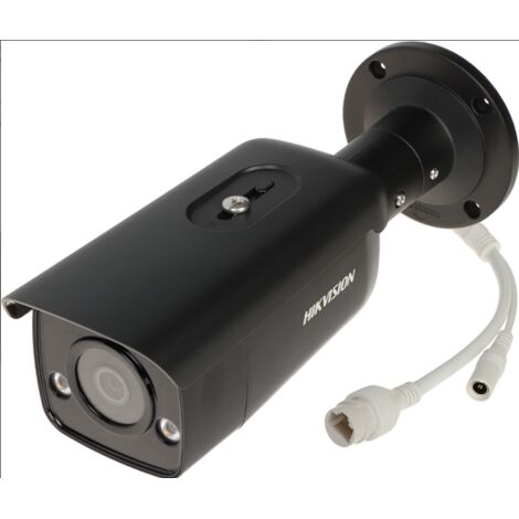 Hikvision 8Mp 2.8mm Bullet Ip PoE DS-2CD2T87G2-L Nero ColorVu Human Vehicle Detection AcuSense Bianco LED