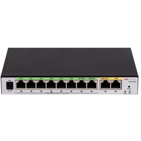 Hikvision controller 8-port gigabit poe, ap controller, 200 users - DS-3WG210GP-SI