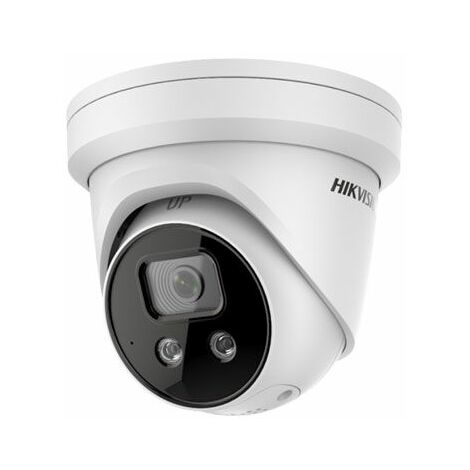 Hikvision DS-2CD2346G2-ISU/SL Telecamera Dome IP Turret DarkFighter  di sorveglianza da 4 Megapixel Acusense con Audio/Allarme/Strobo 2.8mm