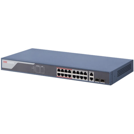 Hikvision DS-3E1318P-SI switch di rete Gestito L2 Gigabit Ethernet (10/100/1000) Supporto Power over Ethernet (PoE) Nero