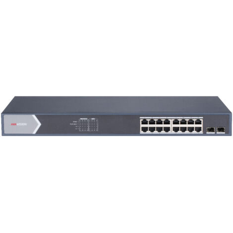 Hikvision DS-3E1518P-SI switch di rete Gestito Gigabit Ethernet (10/100/1000) Supporto Power over Ethernet (PoE) Nero
