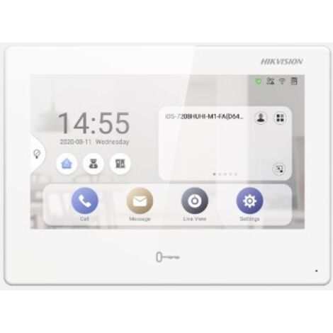 HIKVISION DS-KH9310-WTE1 B Interphone vidéo d'intérieur avec écran Tactile 7 (305303165) (KH9310WTE1B)