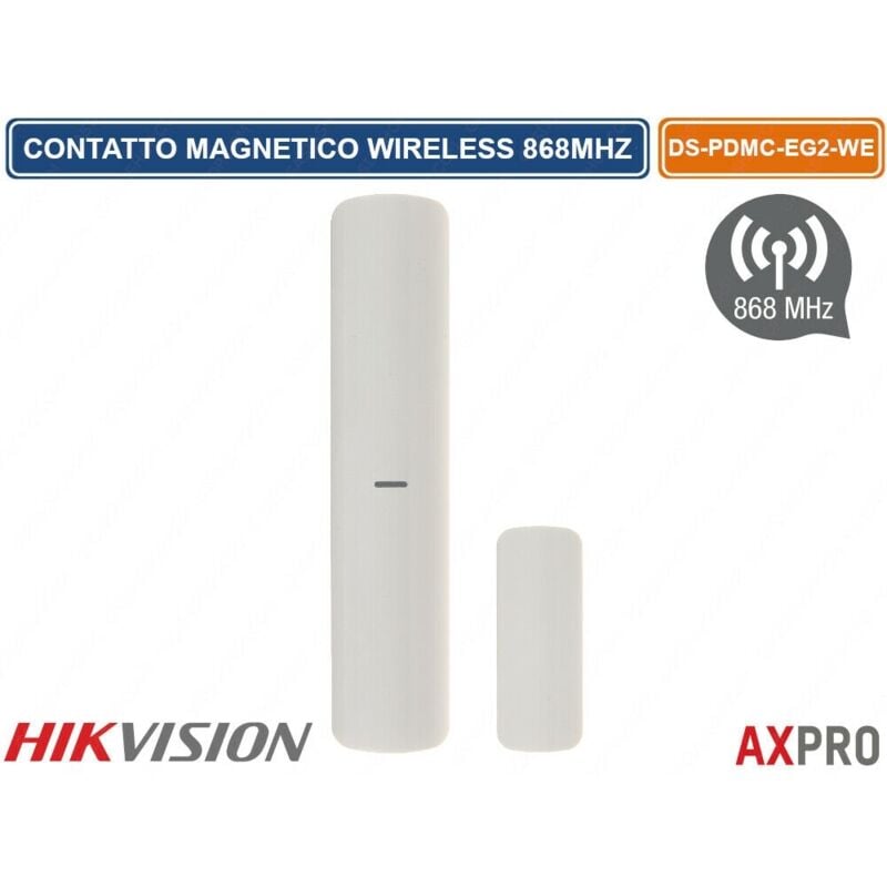 Axpro DS-PDMC-EG2-WE Contact magnétique slim Technologie sans fil Tri-X 868Mhz protection fenêtres et portes - Hikvision